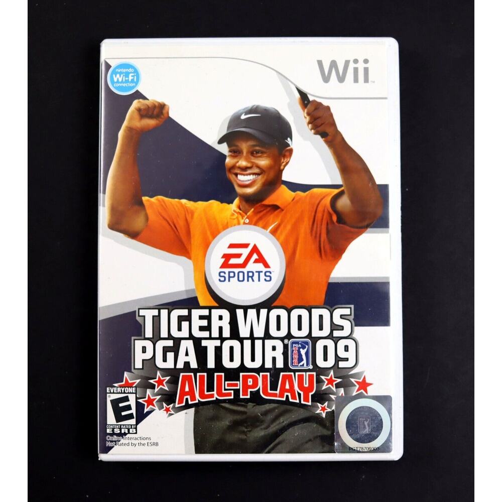 Tiger Woods PGA Tour 9 All Play (Nintendo Wii Game) Complete‎ w/ Manual Tested